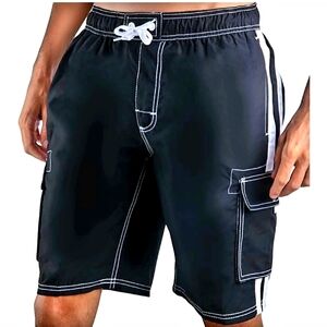 Mossimo Supply Co Swim Trunks, Black & White, Size XXL